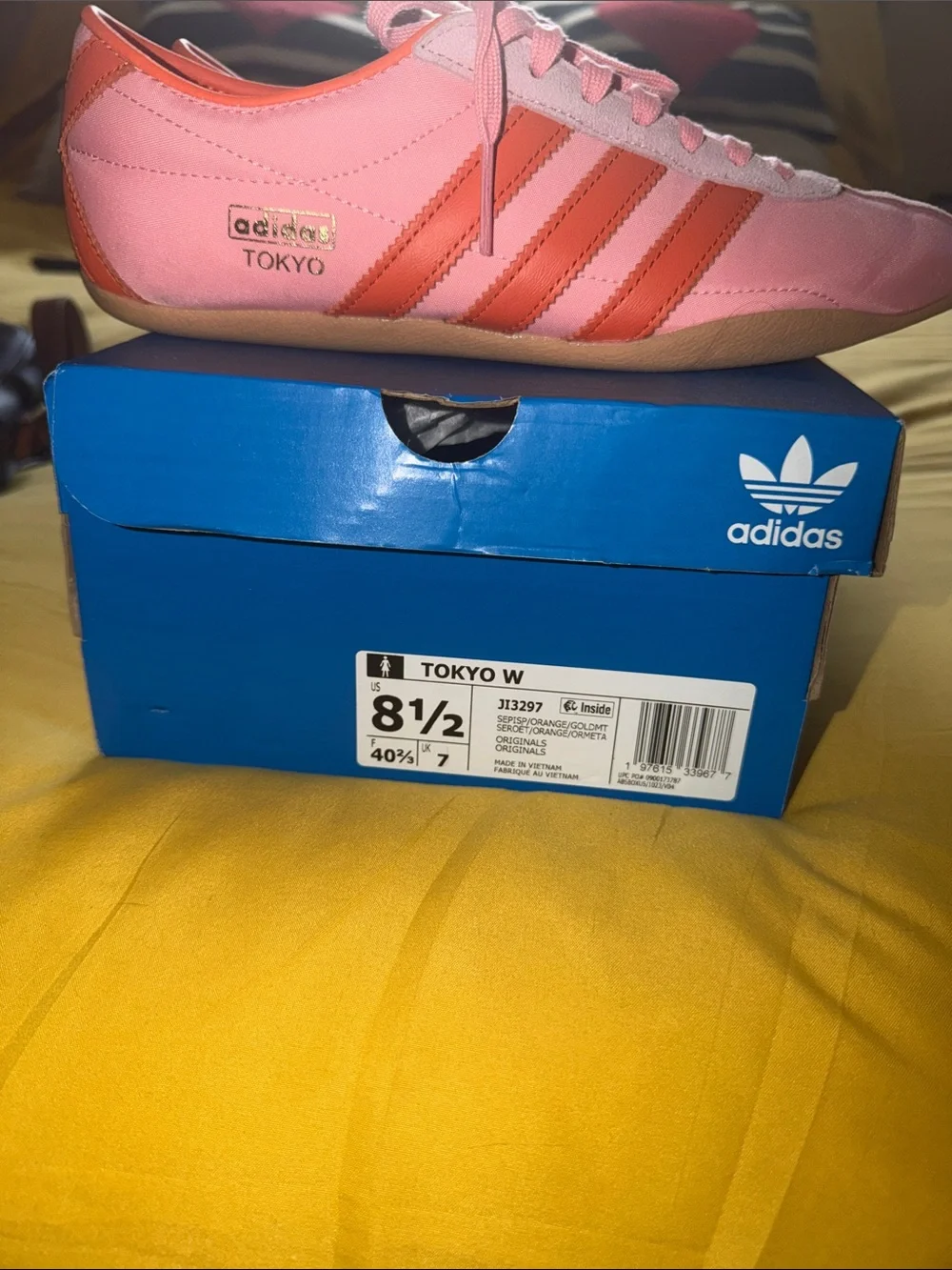 adidas Pink and Orange Low-Top Sneakers